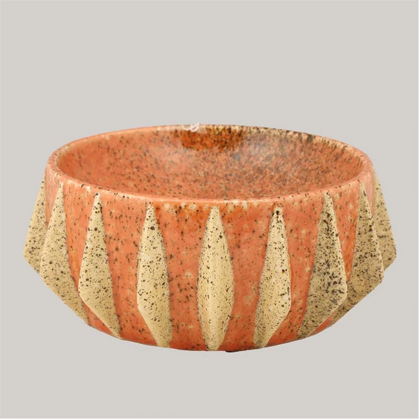 Vitale Seramik Turuncu Summer Meyvelik 26*26*11 cm ürün görseli 1
