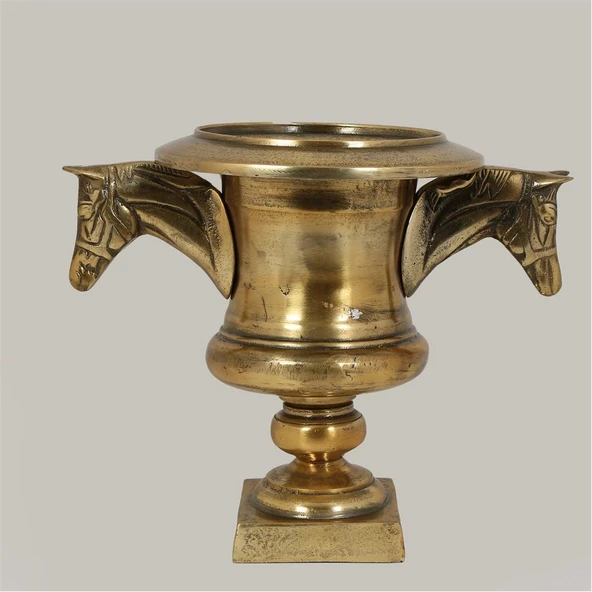 Vitale Metal Gold Atlı Vazo 24*37*31 cm ürün görseli 1
