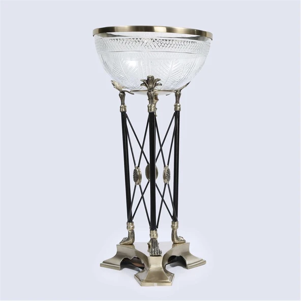 Vitale Metal Cam Ayaklı Meyvelik 30*30*53 cm ürün görseli 1
