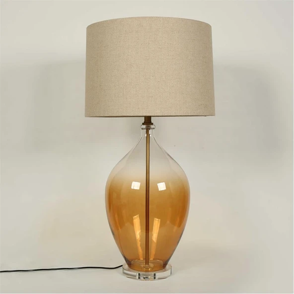 Vitale Amber Cam Abajur 46*46*88.9 cm ürün görseli 1