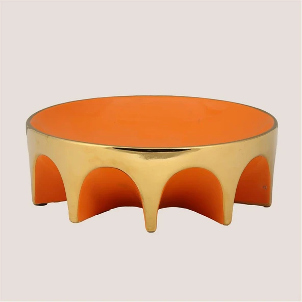 Vitale Seramik Turuncu Kolezyum Meyvelik 26*26*9 cm ürün görseli 1
