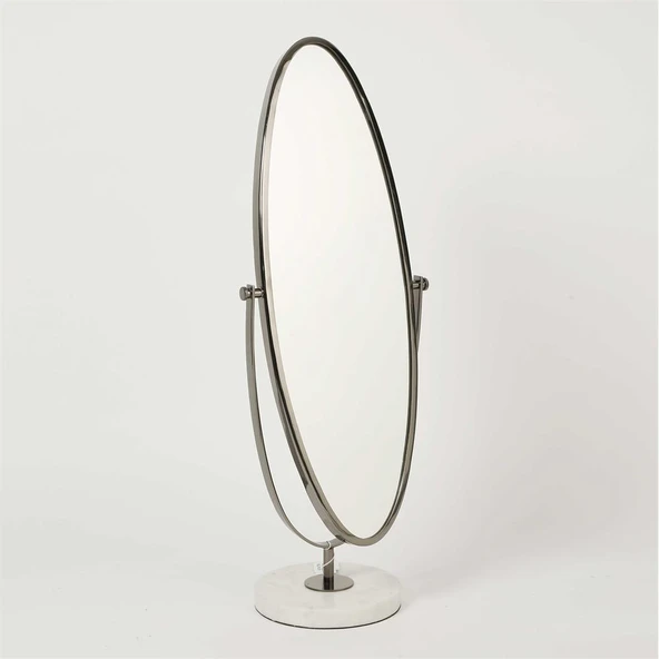 Vitale Mermer Metal Oval Ayna 23*31*87 cm ürün görseli 1