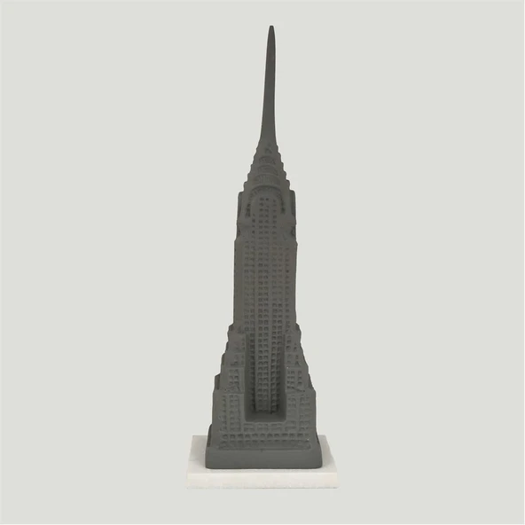 Vitale Mermer Metal Empire State Dekor13*13*40 cm ürün görseli 1