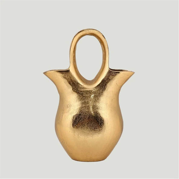 Vitale Gold Metal Çanta Vazo 10*21*30 cm ürün görseli 1
