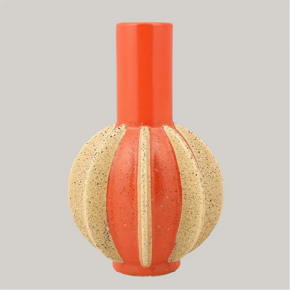 Vitale Seramik Turuncu Summer Vazo 21*21*33 cm ürün görseli 1