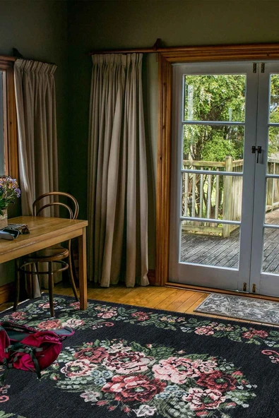 VALENCIA 1504 Çiçek Desenli Kaymaz Taban Yıkanabilir Modern Halı Kilim ürün görseli 1