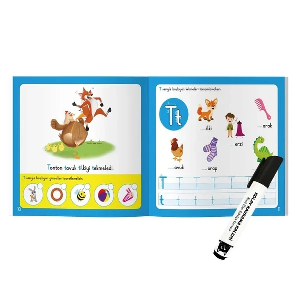 İlk Alfabe Kitabım Seti (Yaz-Sil) - Sesli Kitap - Resim 3
