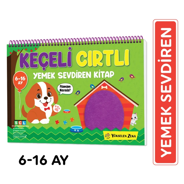 6-16 Ay İlk Cırt Cırtlı Keçeli Etkinlik Kitabım - Yemek Sevdiren Kitap ürün görseli 1