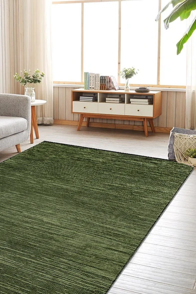 KİLİMİSTA MİLANO ML106 Yeşil Leke Tutmaz Antialerjik Yıkanılabilir Dokuma Dekoratif Halı Kilim ürün görseli 1