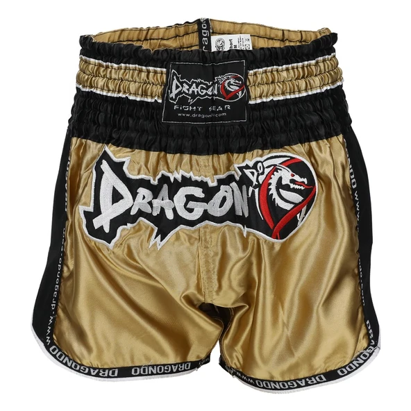 DragonDo MT3075 Retro NEO Kick boks Şortu Gold Muay Thai Şort Altın ürün görseli 1