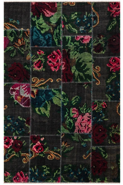 EFES 2302 Patchwork Yumuşak Doku Leke Tutmayan Modern Halı Kilim ürün görseli 1