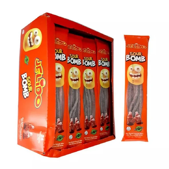 Jelido Sour Bomb Kola Aromalı Yumuşak Şeker 30 gr 24 Adet ürün görseli 1