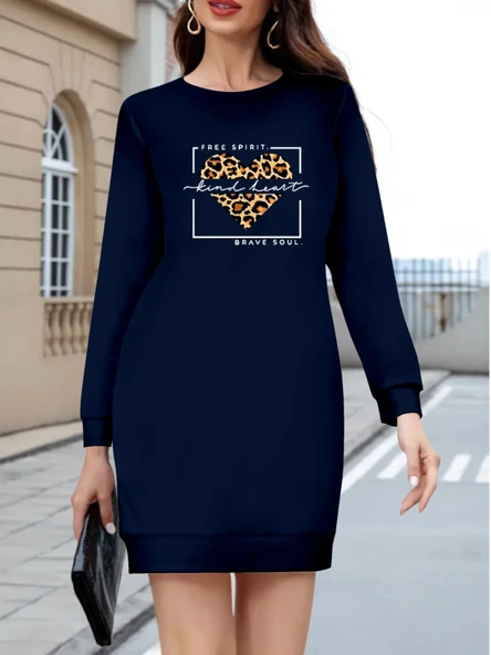 Kadın Uzun Kollu Bisiklet Yaka Desenli Viskon Iki Iplik Bluz ürün görseli 1