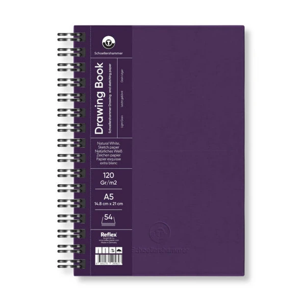 Schoellershammer Drawing Pad Mor Sert Kapak Çizim Defteri 120 gr A5 54 Yaprak ürün görseli 1