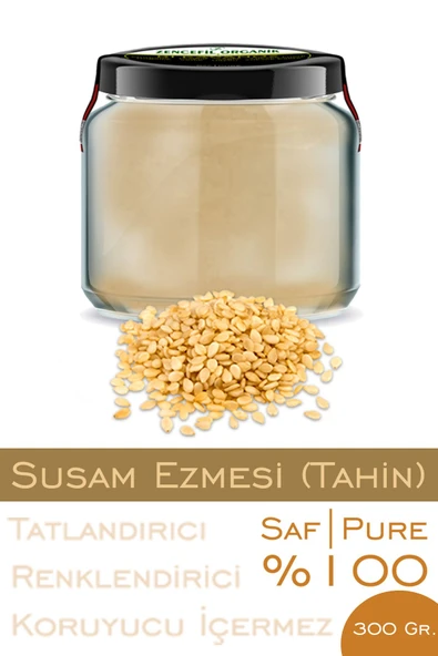 %100 Saf Tahin Susam Ezmesi Bi Kavanoz 330 cc. Cam Kavanozda Katkısız 1. Sınıf Tahin Taze Çekim ürün görseli 1