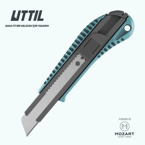 UTTIL NMUK03 18 mm Plastik Gövde, Çelik Kızak Maket Bıçağı ürün görseli 1