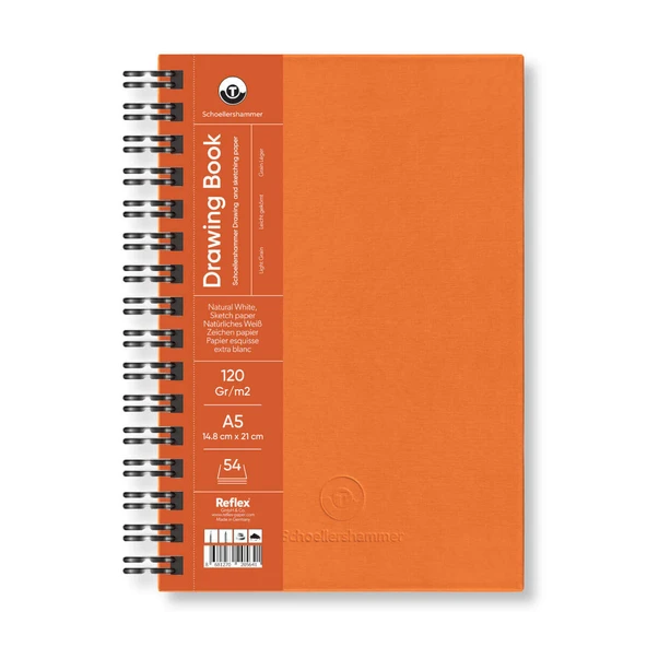 Schoellershammer Drawing Pad Turuncu Sert Kapak Çizim Defteri 120 gr A5 54 Yaprak ürün görseli 1