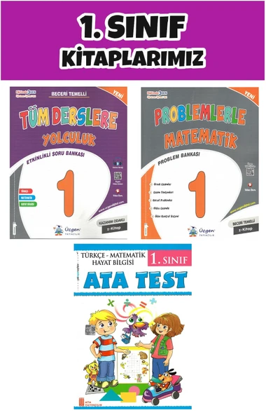 Üçgen 1.Sınıf 2.Dönem Tüm Derslere Yolculuk-Problemlerle Matematik-Ata Test ürün görseli 1