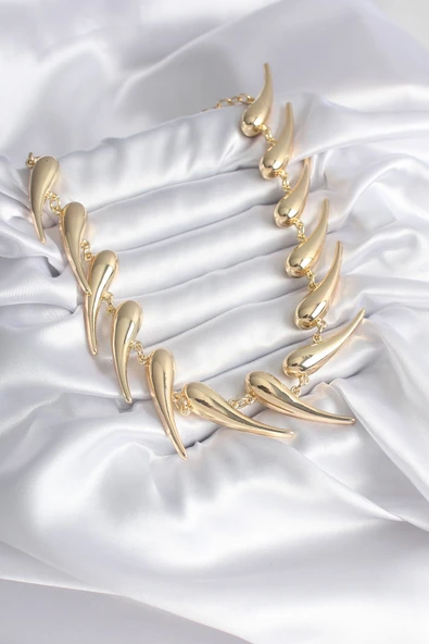 VIP Seri Özel Tasarım Gold Renk Kadın Kolye ürün görseli 1