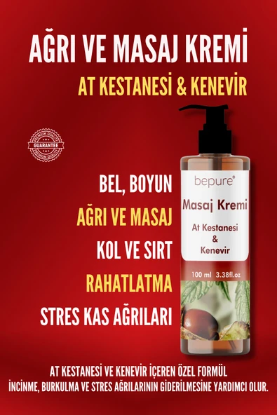 Ağrı Ve Masaj Kremi, At Kestanesi Ve Kenevir Içeren Masaj Kremi 100 ml ürün görseli 1