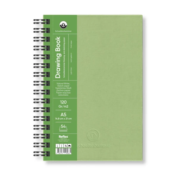 Schoellershammer Drawing Pad Yesil Sert Kapak Çizim Defteri 120 gr A5 54 Yaprak ürün görseli 1