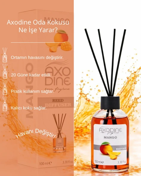 Axodine Mango Bambu Çubuklu Oda Kokusu 100 ML - Resim 4
