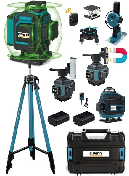 German Otomatik Hizalama 16 Köşe 360 Yeşil Lazer Çizgi Hizalama Terazi Çantalı Tripod Ayak Hediye ürün görseli 1