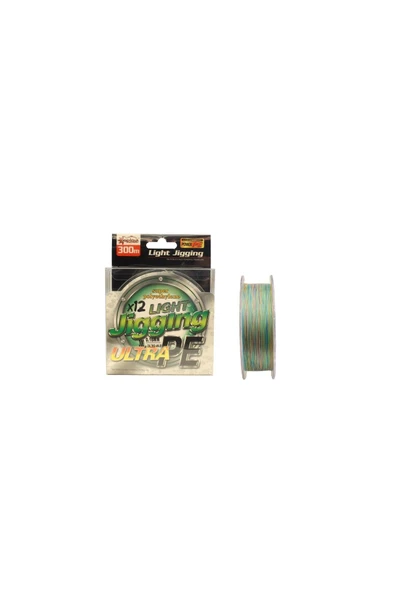 Captain Light Jigging 12X Ultra PE 12 Örgü Jig İpi 300mt Multi Color 0,16mm ürün görseli 1