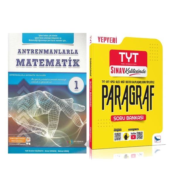Antremanlarla Matematik 1 ve Sınav Yayınları Paragraf Soru Bankası 2 Kitap Set ürün görseli 1