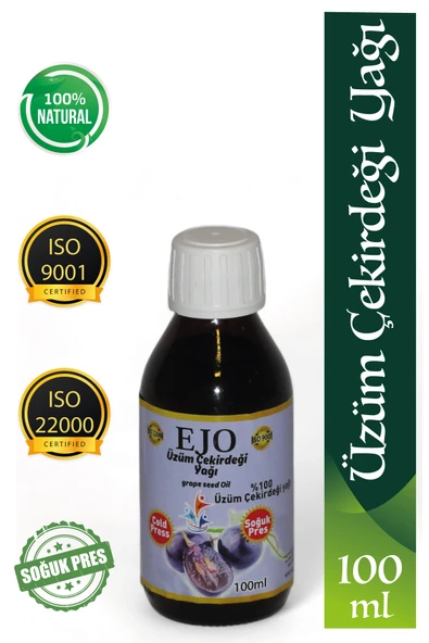 EJO SOĞUK SIKIM ÜZÜM ÇEKİRDEĞİ YAĞI / %100 SAF VE  DOĞAL ÜZÜM ÇEKİRDEĞİ YAĞI ürün görseli 1