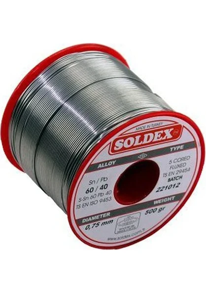 Soldex Lehim Teli 500Gr 0.75Mm 60/40 ürün görseli 1