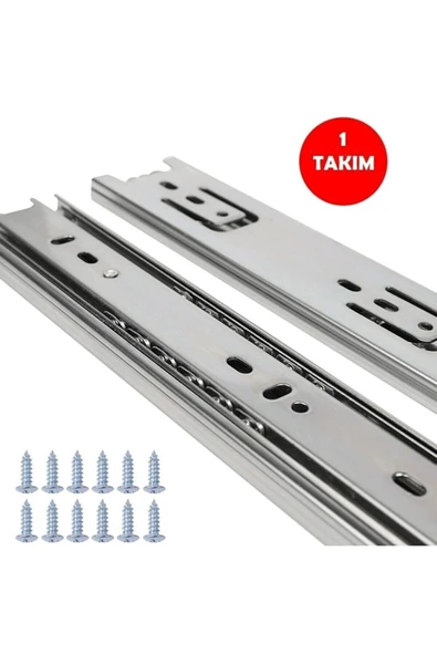 36mm 35cm Teleskopik Çekmece Rayı Çekmece Kızağı (1 Adet ) Fiyatıdır - Çekmece Rayları - 35 ürün görseli 1