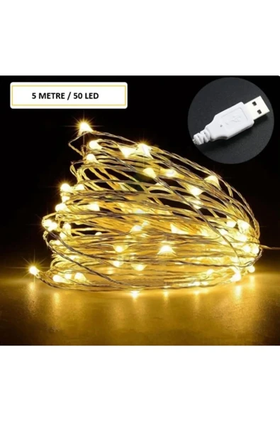 Usb 5 Metre Gün Işığı Peri Led Dekoratif ürün görseli 1