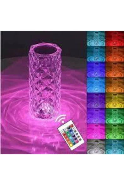 Kristal Dokunmatik Masa Lambası Full Rgb Dekoratif Aydınlatma ürün görseli 1