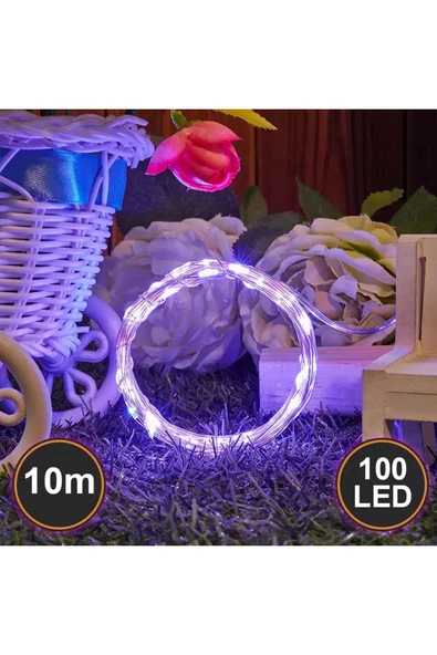 Peri Led Yeni Nesil 10 Metre 100 Ledli Mor Peri Led Işık ürün görseli 1