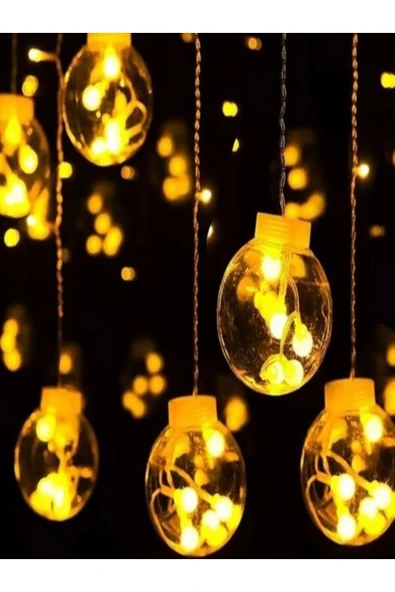 Dekoratif Işıklı Top Perde Led Fişli ürün görseli 1