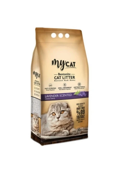 Mycat Lavanta Kokulu Bentonit Kedi Kumu 10 Lt ürün görseli 1