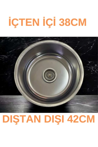 Paslanmaz Krom Evye 38x38 Krom Düz Evye Geniş Delikli Süzgeçli Sifon Dahildir ürün görseli 1