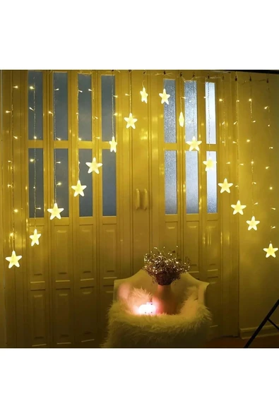 Dekoratif Saçaklı Yıldız Perde Led - Resim 2