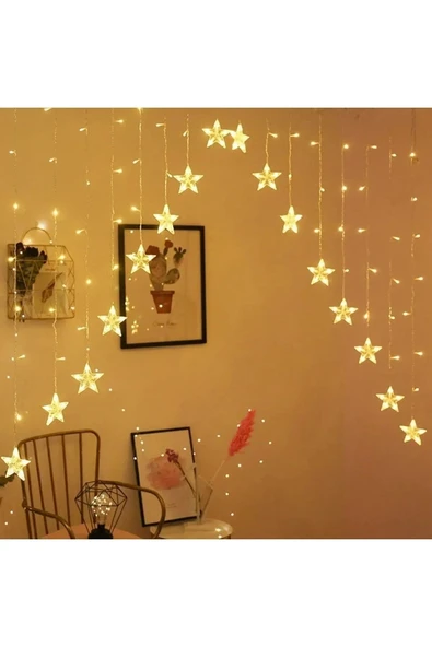 Dekoratif Saçaklı Yıldız Perde Led - Resim 3