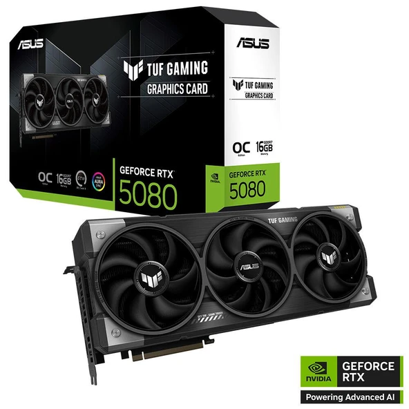 Asus TUF-RTX5080-O16G-GAMING 16GB 256Bit GDDR7 DP/HDMI PCI 5.0 Ekran Kartı ürün görseli 1