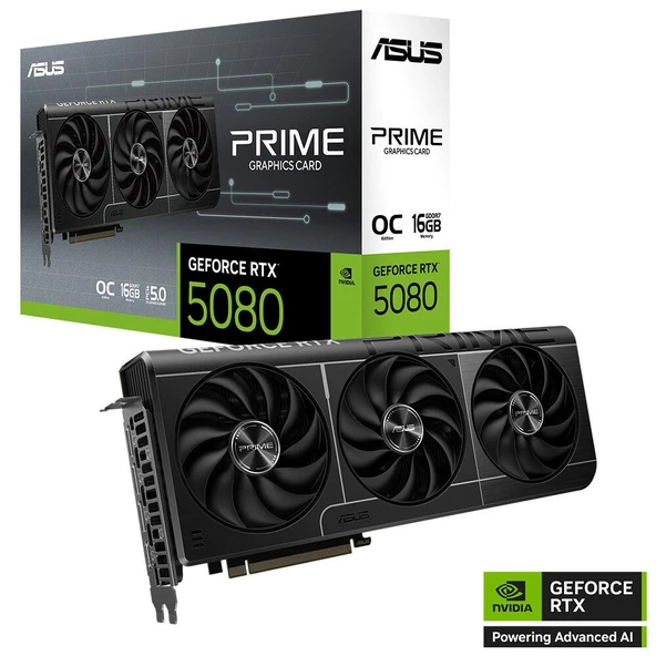 Asus PRIME-RTX5080-O16G 16GB 256Bit GDDR7 DP/HDMI PCI 5.0 Ekran Kartı ürün görseli 1