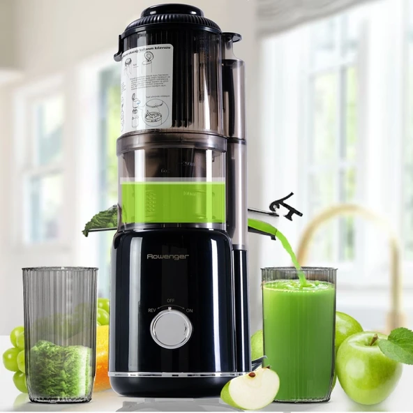 Rowenger Slow Juicer Yavaş Sıkım Katı Meyve Sıkacağı Soğuk Sıkım Meyve Sıkacağı ürün görseli 1