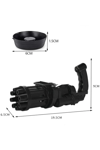 Minigun Bubble Machine Pilli Köpük Tabancası - Resim 2