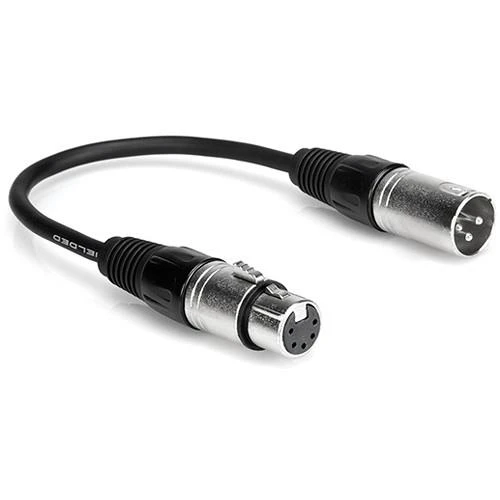 5-Pin XLR Dişi to 3-Pin XLR Erkek DMX Adaptör Kablo 3 Metre ürün görseli 1