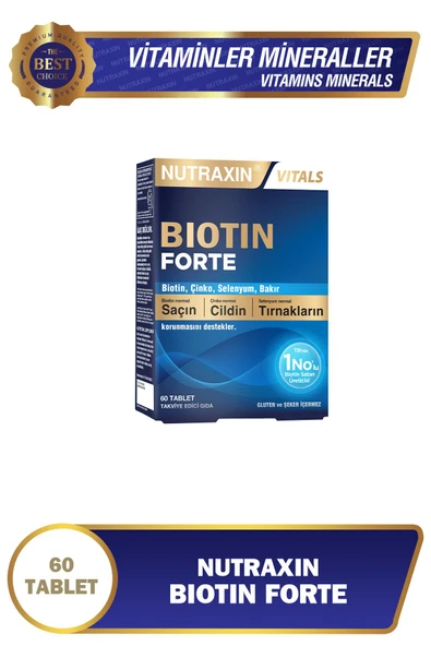 Nutraxin Biotin Forte Tablet 60'lı ürün görseli 1