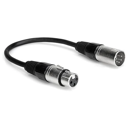 5-Pin XLR Erkek to 3-Pin XLR Dişi DMX Adaptör Kablo 3 metre ürün görseli 1