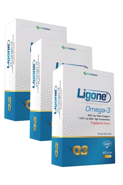 Ligone Omega 3 60 Kapsül 3'lü ürün görseli 1