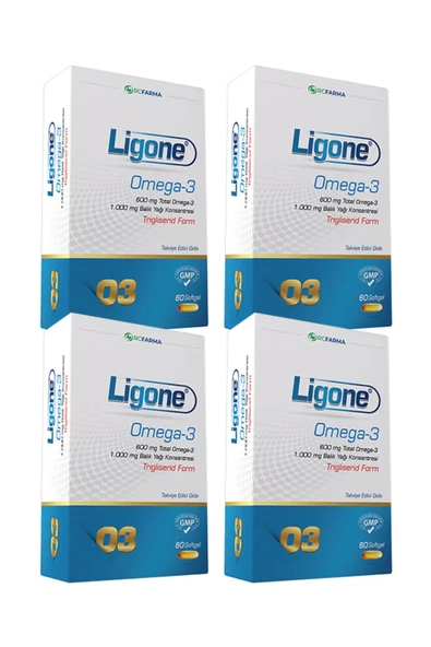Ligone Omega 3 60 Kapsül 4'lü ürün görseli 1