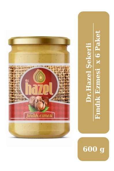 DrHazel Şekerli Fındık Ezmesi 600 g X 6 Paket ürün görseli 1